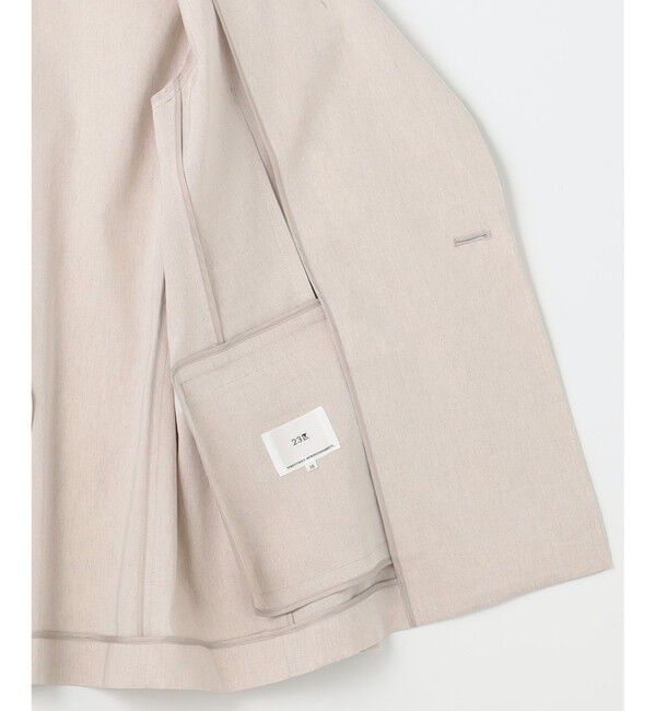 23区「【セットアップ対応/洗える】リネンレーヨンストレッチ ダブル ジャケット」|テーラードジャケット|