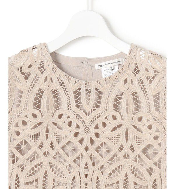 23区「エンブロイダリーレース ニットベスト」|ベスト・ジレ|