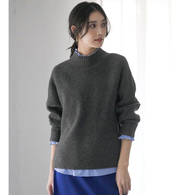 ANY SIS「ハイネックAir ニット」|ニット・セーター|チャコール