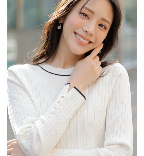 ANY SIS「フープパール調ストーン イヤリング」|イヤリング|