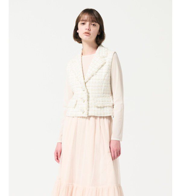 GRACE CONTINENTAL「ツイードベスト」|ベスト・ジレ|