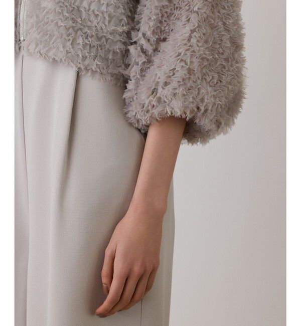 GRACE CONTINENTAL「フラワーチュール刺繍ブルゾン」|ブルゾン・スタジャン|