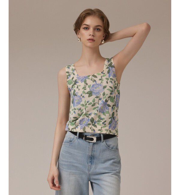 Diagram「ローズプリントニットトップ」|タンクトップ|キナリ