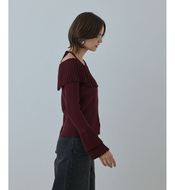 GRACE CONTINENTAL「アイレットフレアニットトップ」|ニット・セーター|