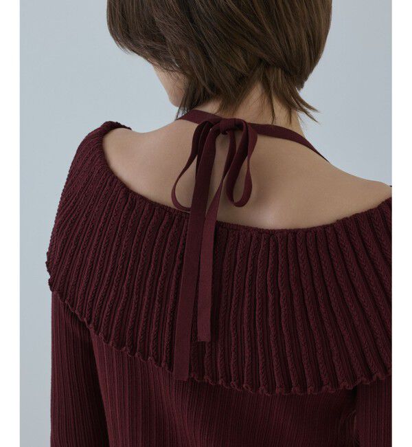 GRACE CONTINENTAL「アイレットフレアニットトップ」|ニット・セーター|