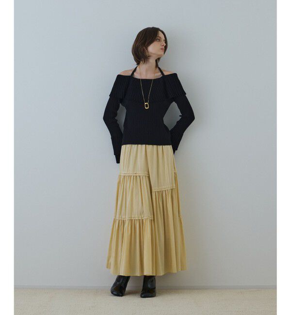 GRACE CONTINENTAL「アイレットフレアニットトップ」|ニット・セーター|