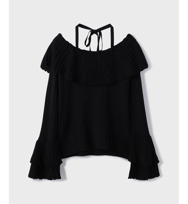 GRACE CONTINENTAL「アイレットフレアニットトップ」|ニット・セーター|