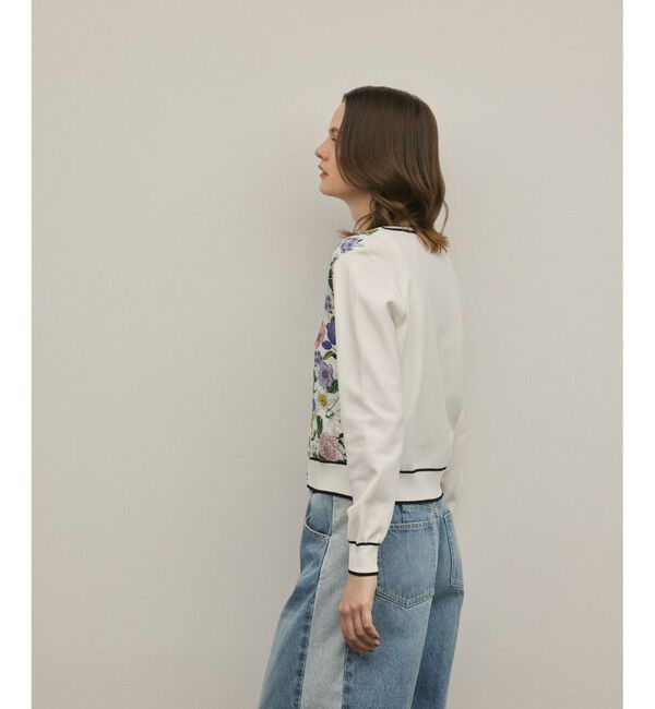 GRACE CONTINENTAL「フラワープリントニットカーディガン」|カーディガン|