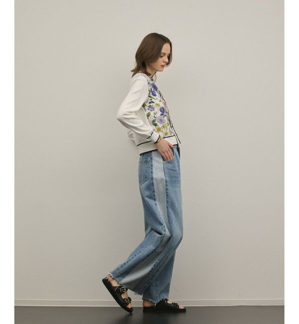 GRACE CONTINENTAL「フラワープリントニットカーディガン」|カーディガン|