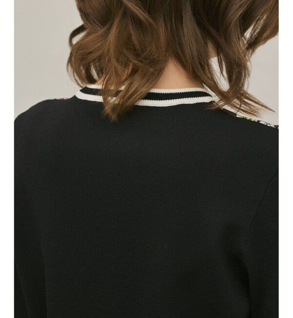 GRACE CONTINENTAL「フラワープリントニットカーディガン」|カーディガン|