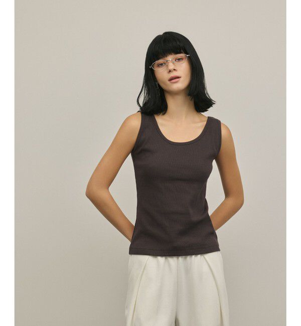 Diagram「テレコノースリーブトップ」|タンクトップ|ブラウン