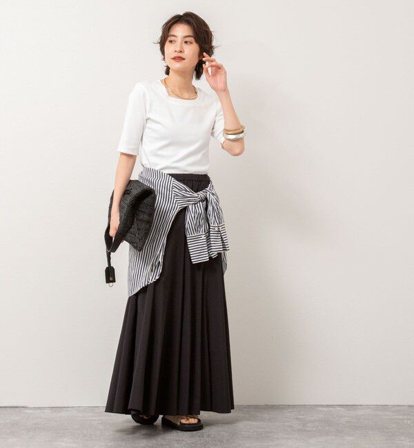 NOLLEY'S「【追加】【WEB＆一部店舗限定色あり】ウォッシャブルヴィンテージタフタマチ入りマキシスカート」|スカート|