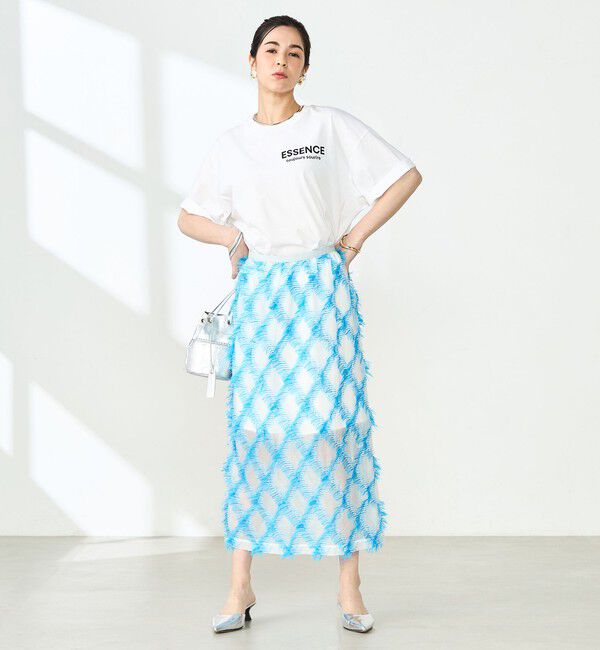 NOLLEY'S「《セットアップ対応》KIRYUバイヤスカットジャガードスカート」|スカート|