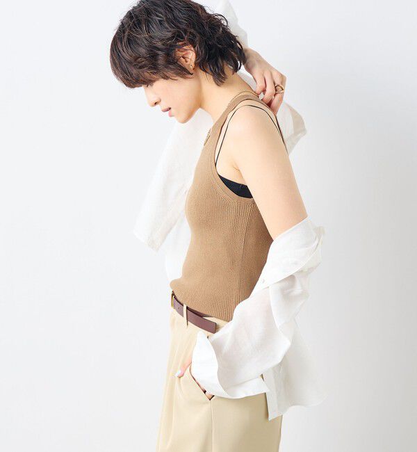 NOLLEY'S sophi「《アンサンブル対応》《手洗い可能》イタリー糸ホルターネックタンクトップ」|タンクトップ|