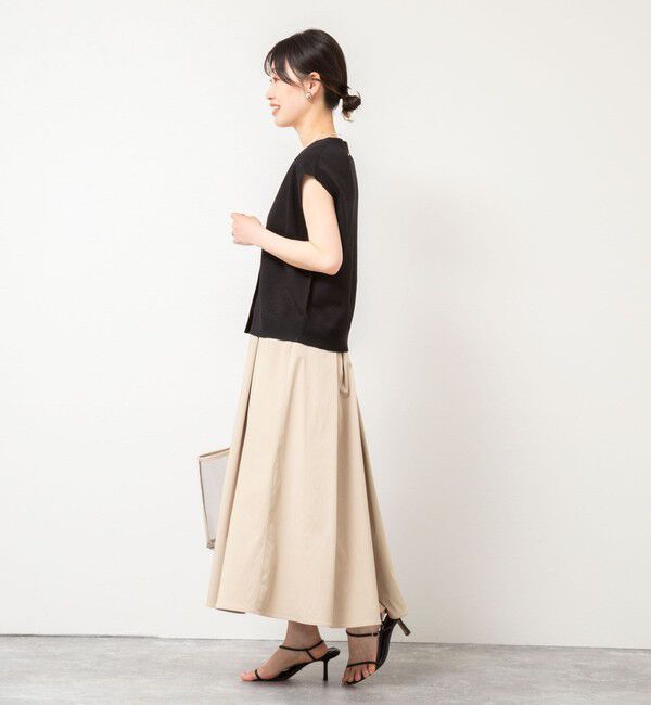 NOLLEY'S sophi「【追加】ウォッシャブルタフタタックフレアスカート」|フレア|