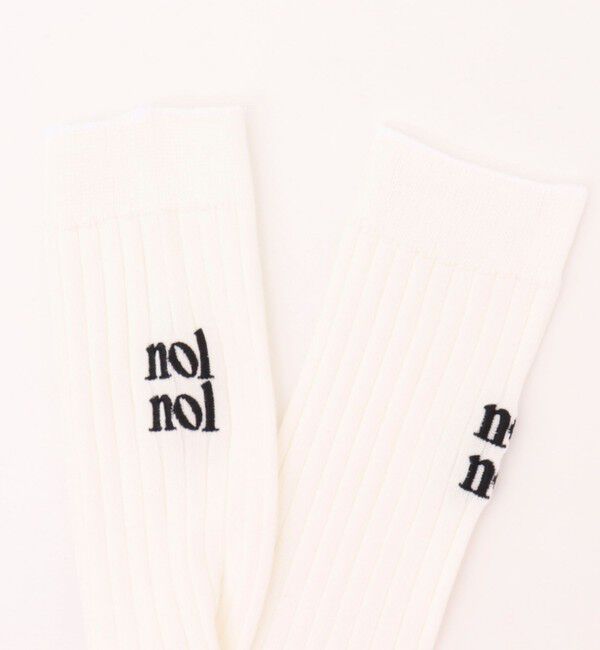NOLLEY'S「【nolnol/ノルノル】ロゴリブソックス」|ソックス|