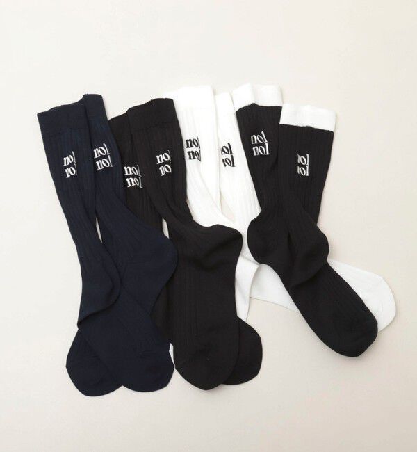 NOLLEY'S「【nolnol/ノルノル】ロゴリブソックス」|ソックス|