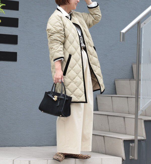 NOLLEY'S「【TAION&times;LIMONTA】別注ベロアパイピングロングダウン」|ダウン|