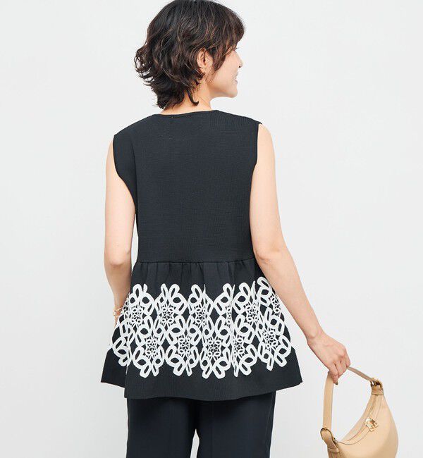 NOLLEY'S「レース付きペプラムベスト」|ベスト・ジレ|