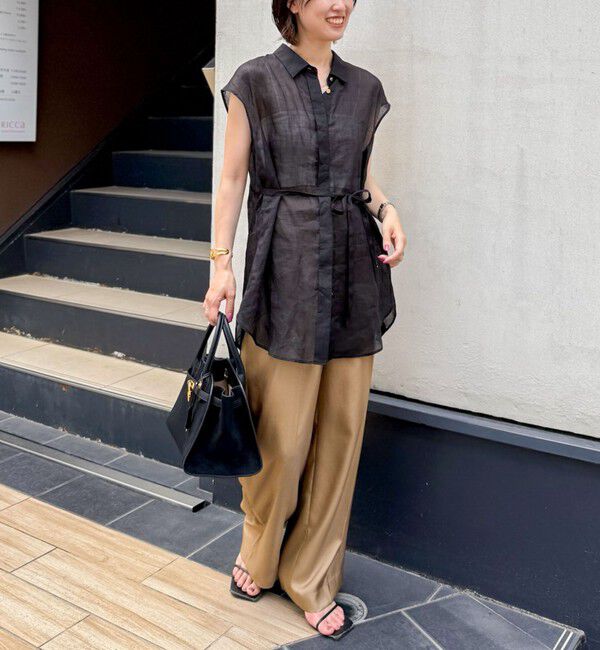 NOLLEY'S「ウォッシャブルサテンワイドパンツ」|その他|