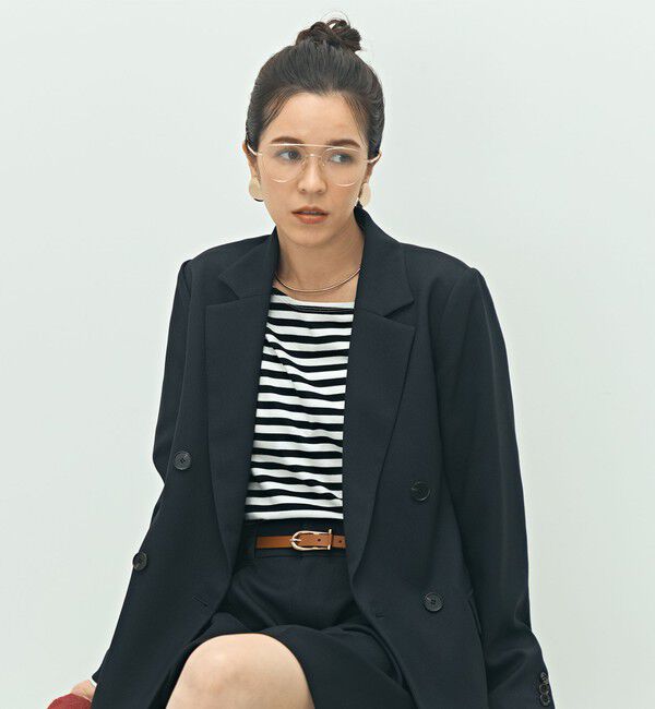 NOLLEY'S「《セットアップ対応》ウォッシャブルウール調ストレッチダブルジャケット」|テーラードジャケット|