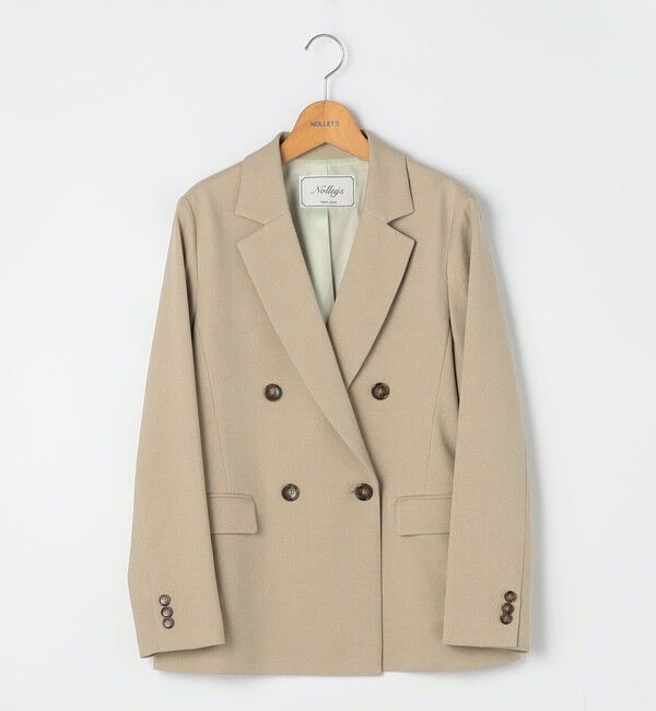 NOLLEY'S「《セットアップ対応》ウォッシャブルウール調ストレッチダブルジャケット」|テーラードジャケット|