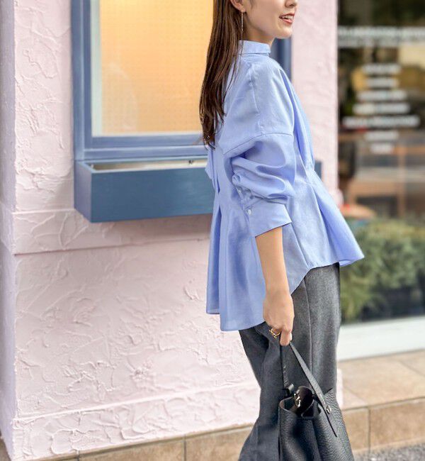 NOLLEY'S「【追加】ウォッシャブルシアースキッパータックブラウス」|シャツ・ブラウス|