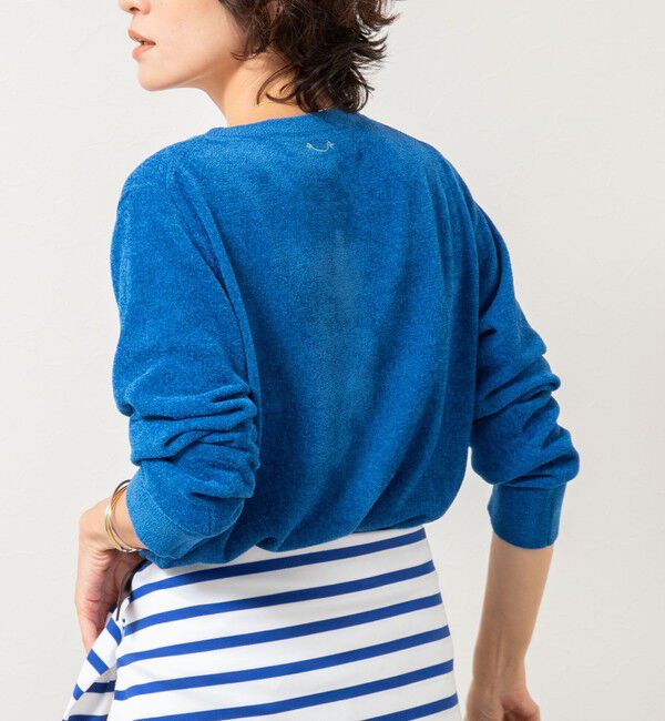 Rie Miller「《手洗い可能》《アンサンブル対応》モールヤーンクルーネックカーディガン」|カーディガン|