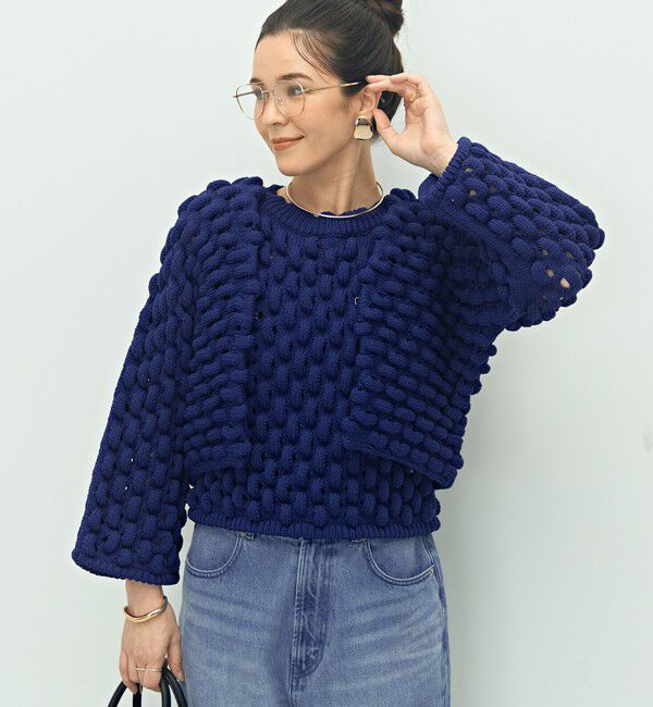 Laraaji「《手洗い可能》3D柄ボレロカーディガン」|カーディガン|