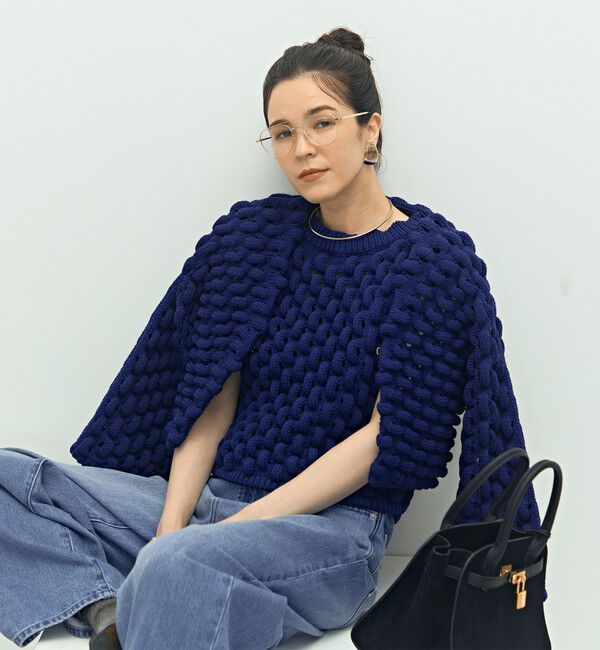 Laraaji「《手洗い可能》3D柄ボレロカーディガン」|カーディガン|