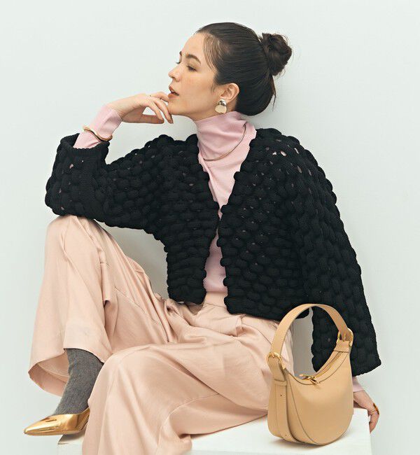 Laraaji「《手洗い可能》3D柄ボレロカーディガン」|カーディガン|