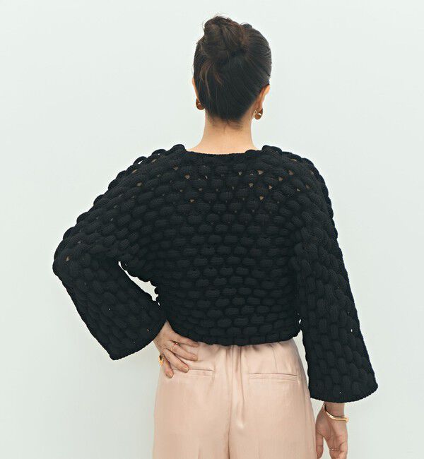 Laraaji「《手洗い可能》3D柄ボレロカーディガン」|カーディガン|