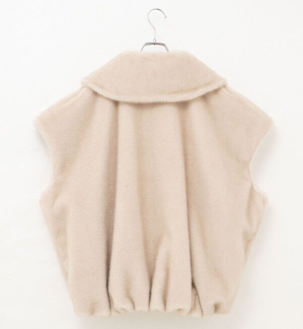 Rie Miller「エコファー衿付ベスト」|ブルゾン・スタジャン|