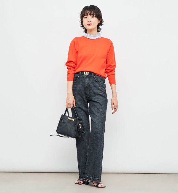 NOLLEY'S「プリーツ衿取り外しプルオーバーニット」|ニット・セーター|