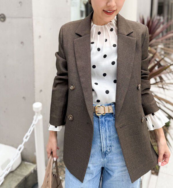 NOLLEY'S「ウォッシャブルピンタックドットプリントブラウス」|シャツ・ブラウス|