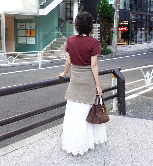 MAQWEL「【MAQWEL/マクウェル】《セットアップ対応》ウォッシャブルエンブロイダリーレーススカート」|スカート|