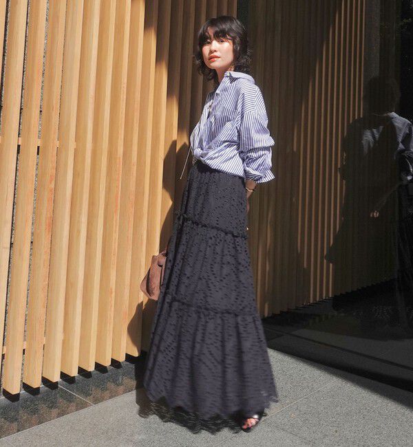 MAQWEL「【MAQWEL/マクウェル】《セットアップ対応》ウォッシャブルエンブロイダリーレーススカート」|スカート|