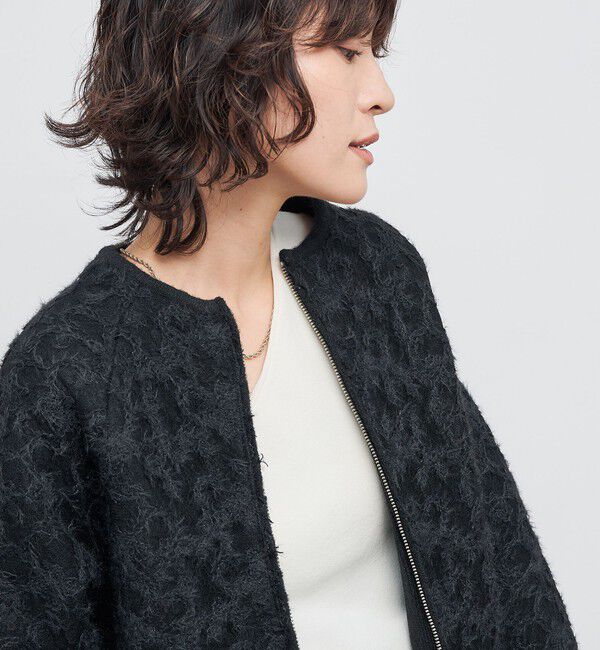 NOLLEY'S「レースコンビニットブルゾン」|カーディガン|