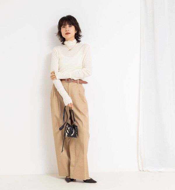 NOLLEY'S「MY STANDARD ウォッシャブルリブタートルネック」|Tシャツ・カットソー|