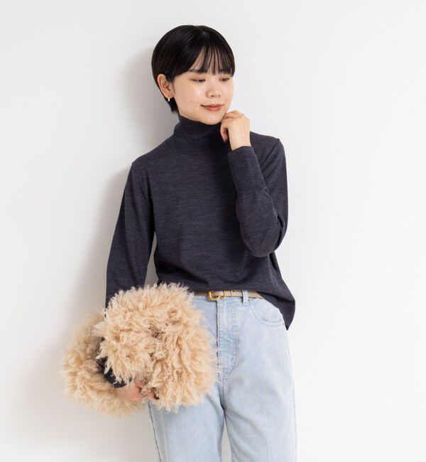 NOLLEY'S sophi「《手洗い可能》18Gウール100%ハイネックプルオーバー」|ニット・セーター|