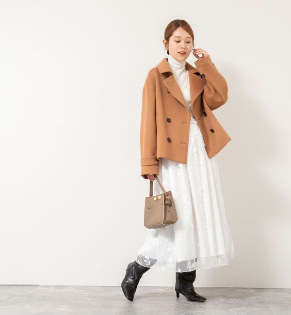 NOLLEY'S「ウールカシミヤダブルブレストコート」|ピーコート|