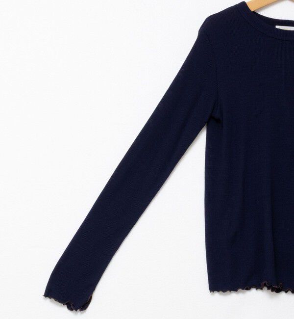 NOLLEY'S「MY STANDARD ウォッシャブルリブクルーネックロンT」|Tシャツ・カットソー|