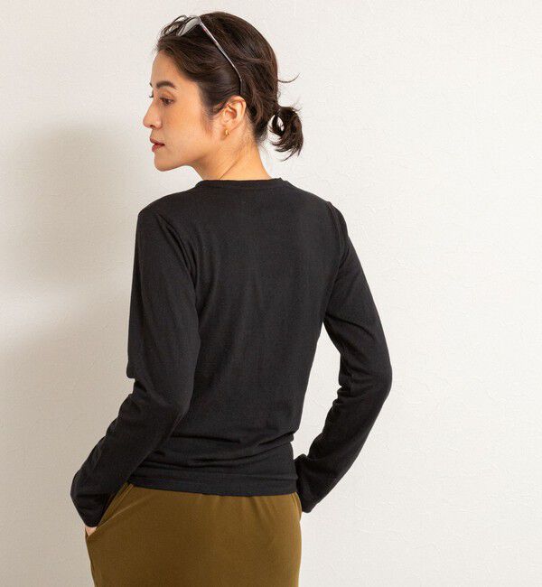 MAQWEL「【MAQWEL/マクウェル】MARUDOロングスリーブTee」|Tシャツ・カットソー|ブラック