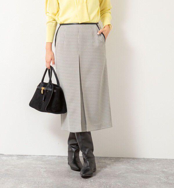 NOLLEY'S「ウォッシャブルボックスタックトラペーズスカート」|フレア|