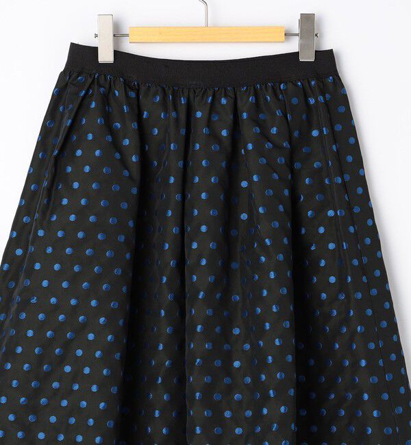 NOLLEY'S「ウォッシャブルドットジャガードタックフレアスカート」|スカート|