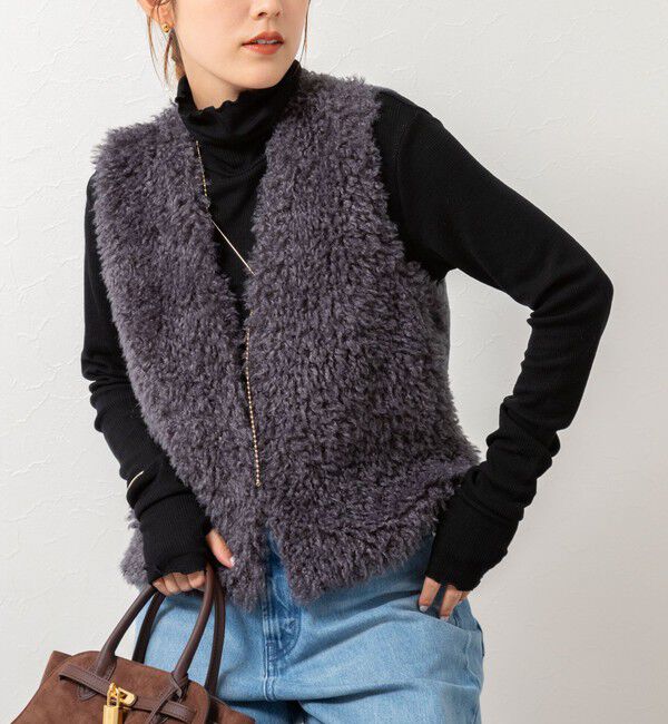 NOLLEY'S「◇【WEB限定】ファーベスト」|ベスト・ジレ|チャコールグレー
