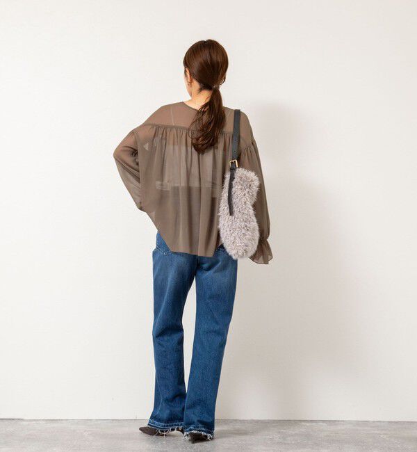 NOLLEY'S「ウォッシャブル楊柳ギャザーブラウス」|シャツ・ブラウス|