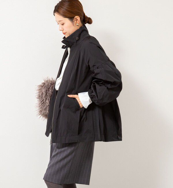 NOLLEY'S「【MARILYN MOON/マリリーンムーン】volume sleeve taffeta mid blouson」|ブルゾン・スタジャン|