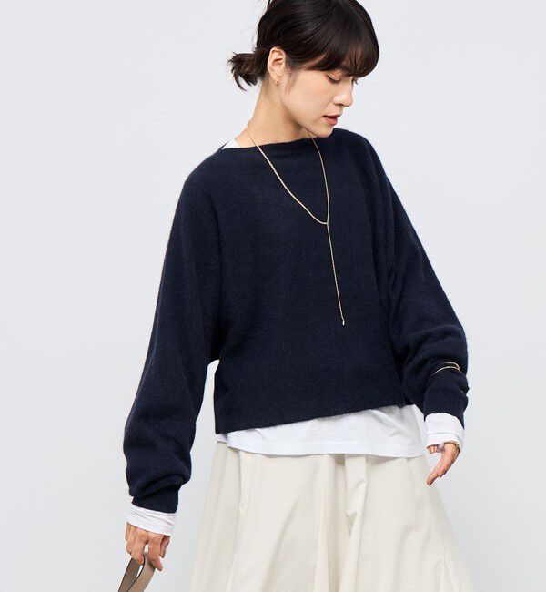 NOLLEY'S「《手洗い可能》ウォッシャブルヘアリーショート丈プルオーバー」|ニット・セーター|