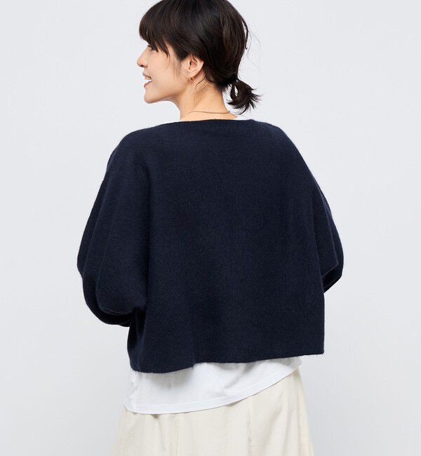 NOLLEY'S「《手洗い可能》ウォッシャブルヘアリーショート丈プルオーバー」|ニット・セーター|